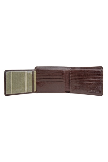 Hidesign VW002 RFID Bi-Fold Wallet for Men - Genuine Leather, Brown - Secure & Stylish Design