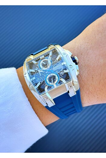 Quantum Hng1161.359 Navy Blue Silicone Band Men's Wrist Watch