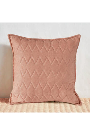 In House Kuthban House Velvet Decorative Cushion - 50x50 cm - Light Beige