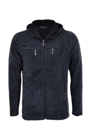 DYNAMO Men's Zip Pocket Fleece Hooded Jacket 66628 Bgl-St04057