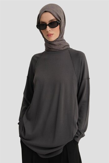 Armine Triko Tunik 24kd2002 Antrasit