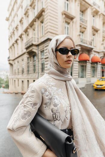 Armine Nakış Detaylı Peluş Tunik 24k4304 Aytaşı