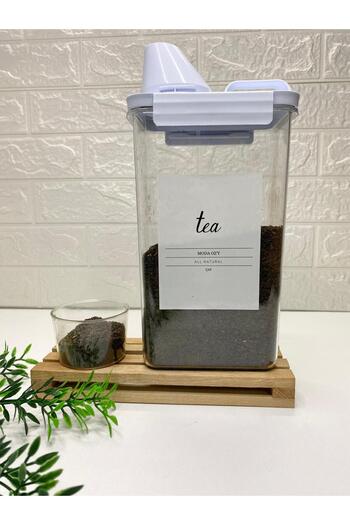 MODA OZY Vacuum Acrylic Storage Container with Measure Lid 2300ml Food Container with Label