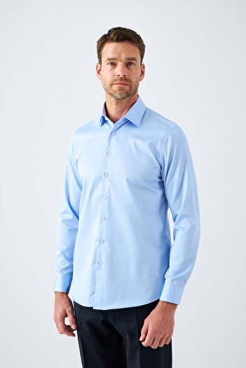Paşahan Klasik Yaka %100 Pamuk Comfort Fit Erkek Gömlek