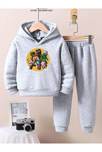 BENROMA Unisex Children's Tracksuit Set - Oversize Fit, Characters Printed