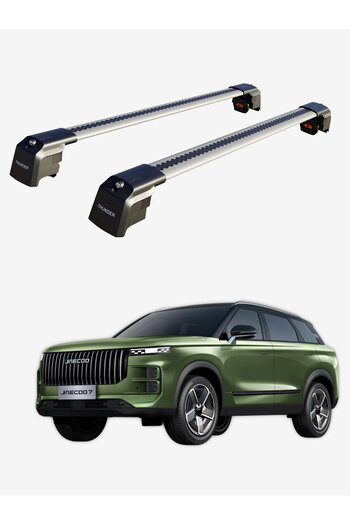 Thunder Jaecoo 7 - 2024 - Sonrası TRX2 Thunder Carrier Kilitli Ara Atkı Taşıyıcı Tavan Barı Siyah