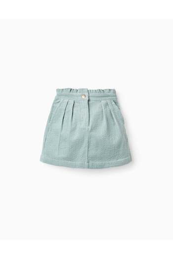 Ziddy MINI CORDUROY SKIRT FOR GIRLS AQUA GREEN