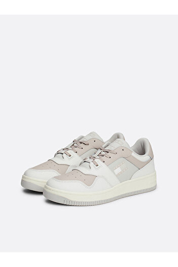Tommy Hilfiger Tommy Jeans Retro Basket Tonal Kadın Gri Spor Ayakkabı