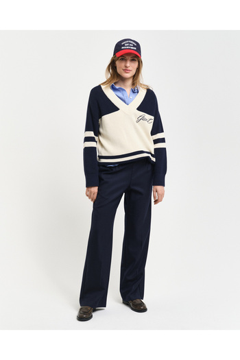 Gant Kadın Lacivert Relaxed Fit Pantolon