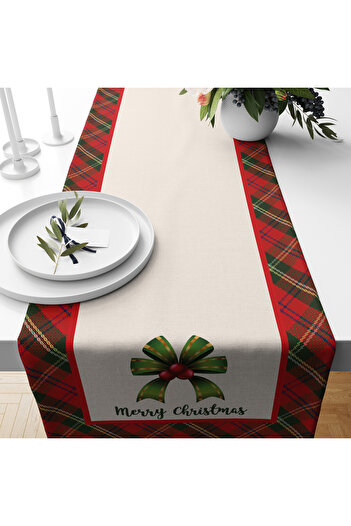 Filamente Christmas Patterned Digital Printed Runner - New Year 140X40 cm