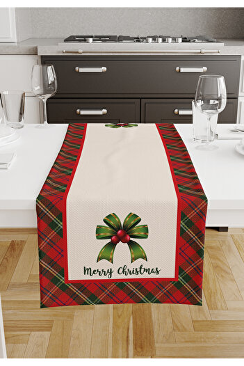 Filamente Christmas Patterned Digital Printed Runner - New Year 140X40 cm
