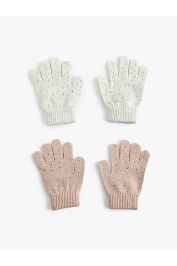 Koton Set of 2 Gloves with Bead Detail