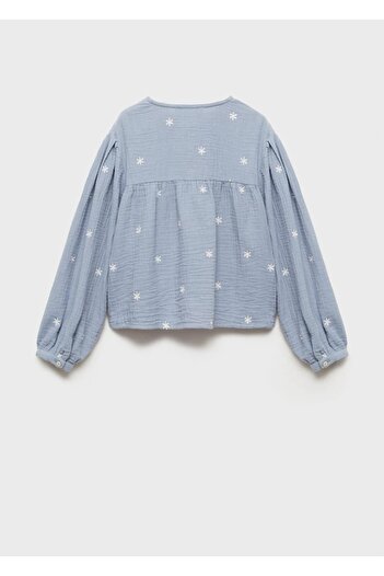 MANGO Kids İşleme detaylı bluz