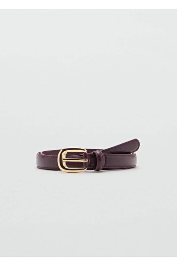 MANGO Woman Skinny Belt with Buckle
