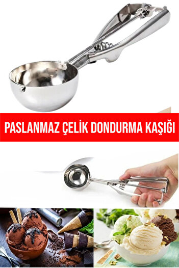 CocoVia Practical Stainless Steel Ice Cream Cookie Halva Serving Presentation Spoon, Serving Spoon