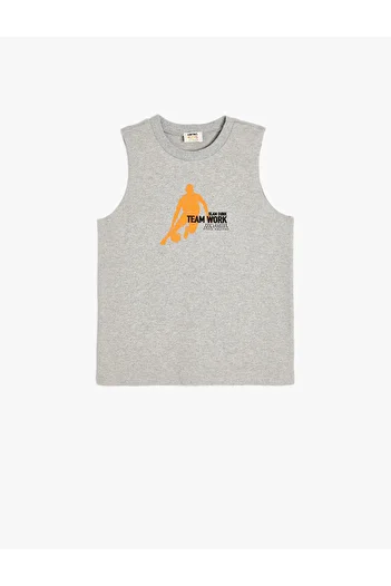 Koton Athlete Basketball Printed Crew Neck