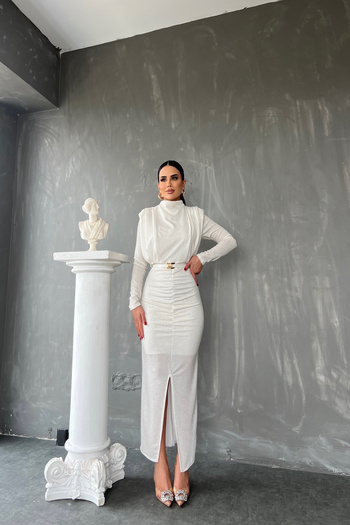 LİLA İSTANBUL Φόρεμα με ζώνη Glitter