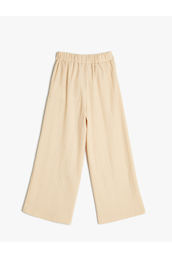 Koton Zweireihige Hose mit weitem Bein und Gürteldetail