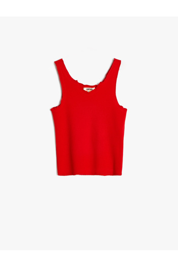 Koton Cotton Sleeveless Basic Tank Top - Ribbed