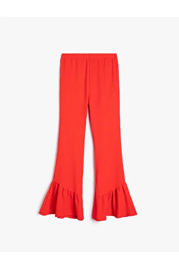 Koton Ruffle Detailed Spanish Leg Trousers