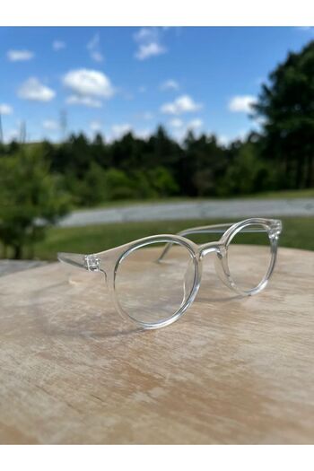ModaLucci Blue Transparent Glass UV 400 Light Protected Glasses