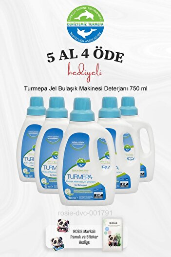Turmepa 750 ml Rosie Cotton Gel Dishwasher Detergent - Buy 5 Pay 4
