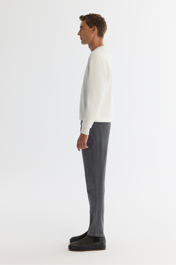 Avva Erkek Petrol Mavi Klasik Bel Kalın Fitilli Kadife Chino Relaxed Fit Pantolon A42Y3017