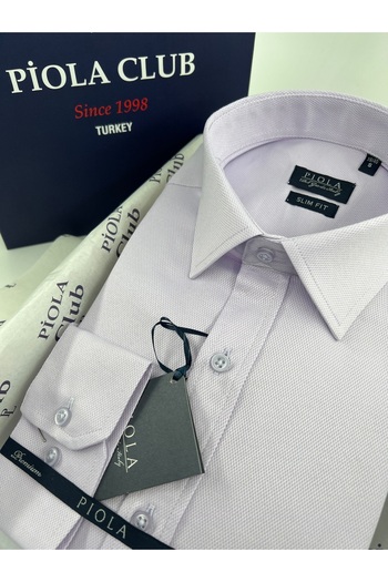Piola Club Ανδρικό πουκάμισο Lilac Slim fit