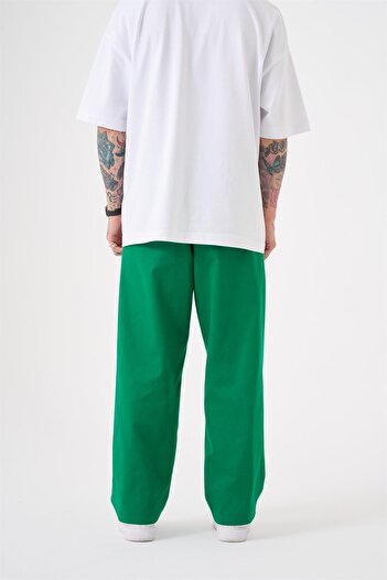 Machinist Ανδρικό παντελόνι Gabardine Elastic Oversize πράσινο