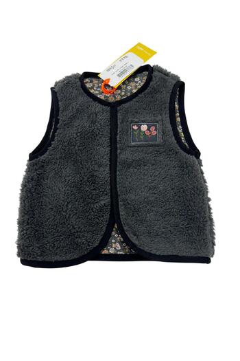 Esterella Baby Girl Welsoft Double-Sided Waistcoat/Baby Waistcoat with Floral Lining/Baby Girl Waistcoat