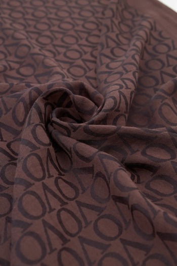 Valentino Orlandi Φουλάρι Alia Jacquard-2 - Καφέ Χρώμα