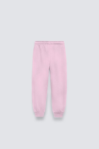 The Champ Clothing Παιδική αθλητική φόρμα Smoked Color Cotton Jogger - Ροζ ελαστική, αναπνεύσιμη, κανονική εφαρμογή