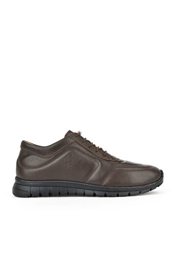 Ziya Genuine Leather Women's Sneakers - 143992 Zsp200 Coffee