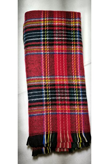 FRESCO SCARFS Yumuşak Dokulu Renkli Kare Desenli Atkı Şal Omuz Şalı