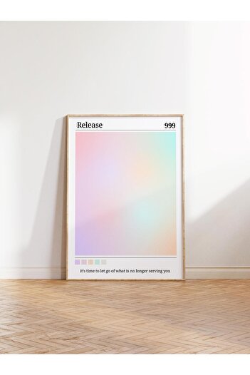 Postifull Unframed Poster, Aura Series No:123 - 999 - Mixed, Angel Numbers, Colorful Poster