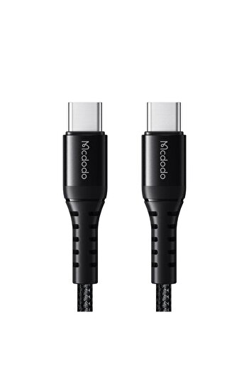 Mcdodo CA-5641 60W 3A Type-C To Type-C Şarj ve Data Kablosu Siyah 1M