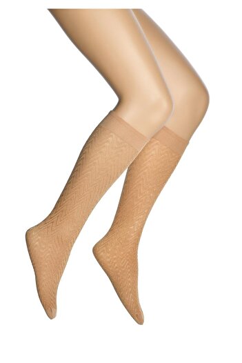 Dore Çorap Fish Back Patterned Micro Knee Women's Socks