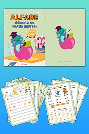 Copyrite Large Size Alphabet Teaching and Practice Copybook - Kindergarten, 1St Classroom Reading and Writing Teaching Notebook