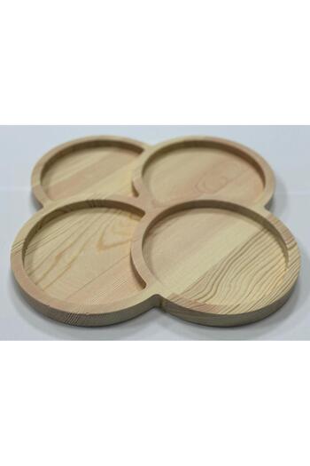 FASTWOOD Wooden Spruce Lantern Presentation and Snack Plate, Stylish and Natural Design