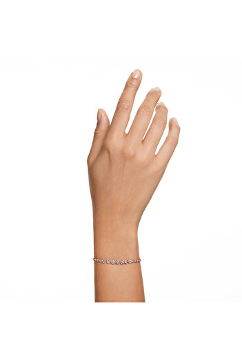 Swarovski Imber Emily Bileklik, Karışık yuvarlak kesimler, Pembe, Pembe altın rengi kaplama