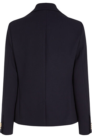 Tommy Hilfiger Gold Button Pique Double Breasted Blazer