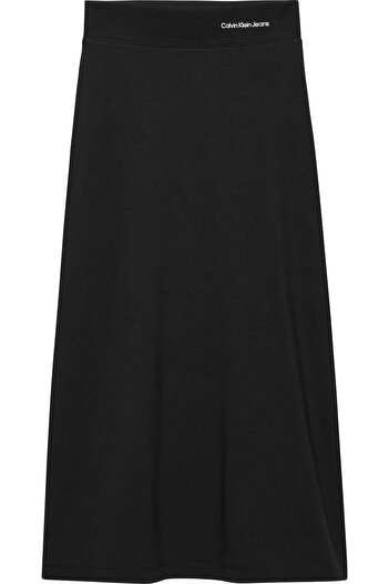 Calvin Klein Logo Waistband Midi Skirt