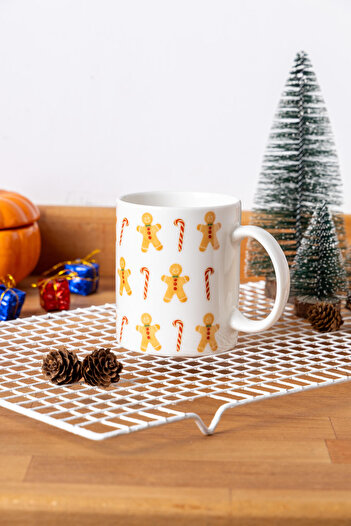 FH finehome Cookie Man Porcelain Christmas Mug