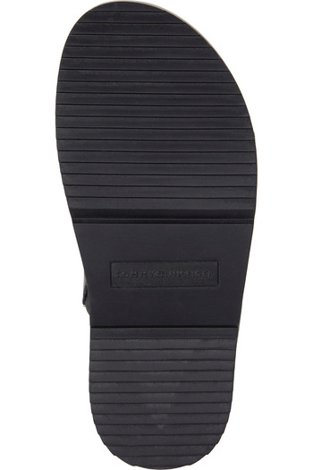 Tommy Hilfiger TH Monogram Leather Open Toe Sandals