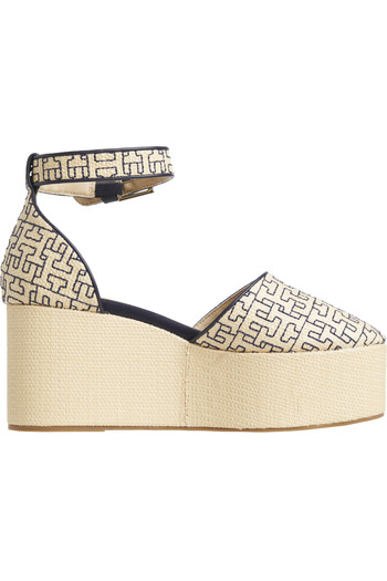 Tommy Hilfiger TH Monogram Wedge Platform Sandals