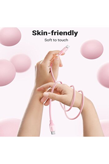 Ugreen USB-C to Lightning Silicone Cable 1m - Pink