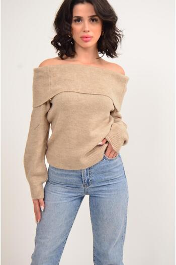 Figo Women's Open Shoulder Sweater