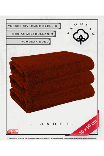 Koza Mix towel 100% бавовняний рушник для обличчя та фітнесу, червоний - для чутливої шкіри, 3 шт.