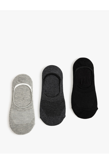Koton Set of 3 Basic Cotton Blended Ballerina Socks