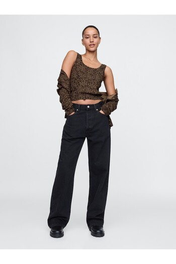 GAP Kadın Kahverengi CashSoft Crop Bluz
